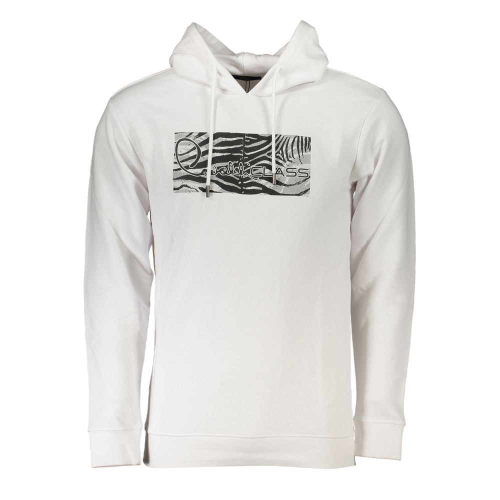 Cavalli Class - White Cotton Men Sweater