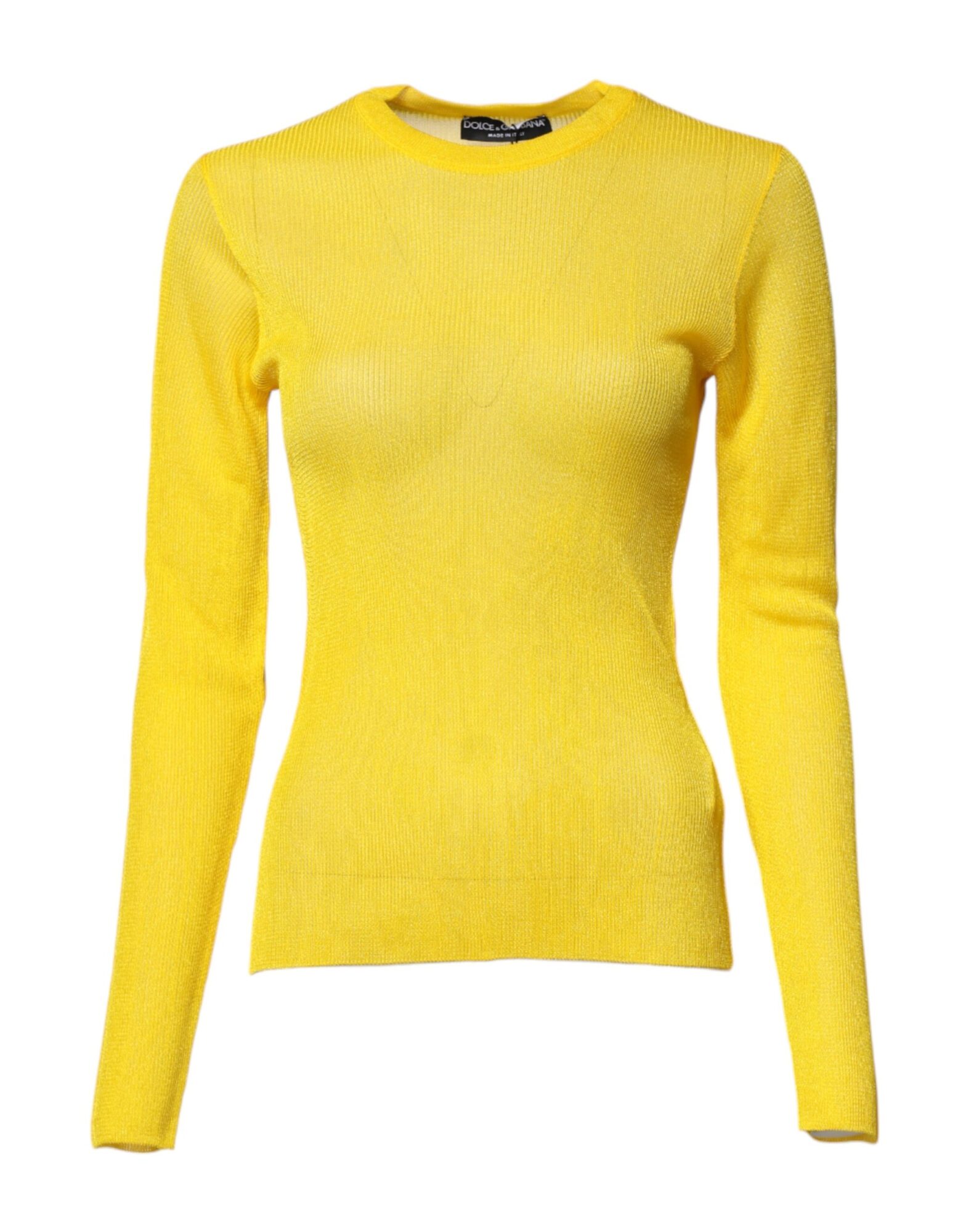 Dolce & Gabbana - Yellow Polyester Women Pullover Top Sweater