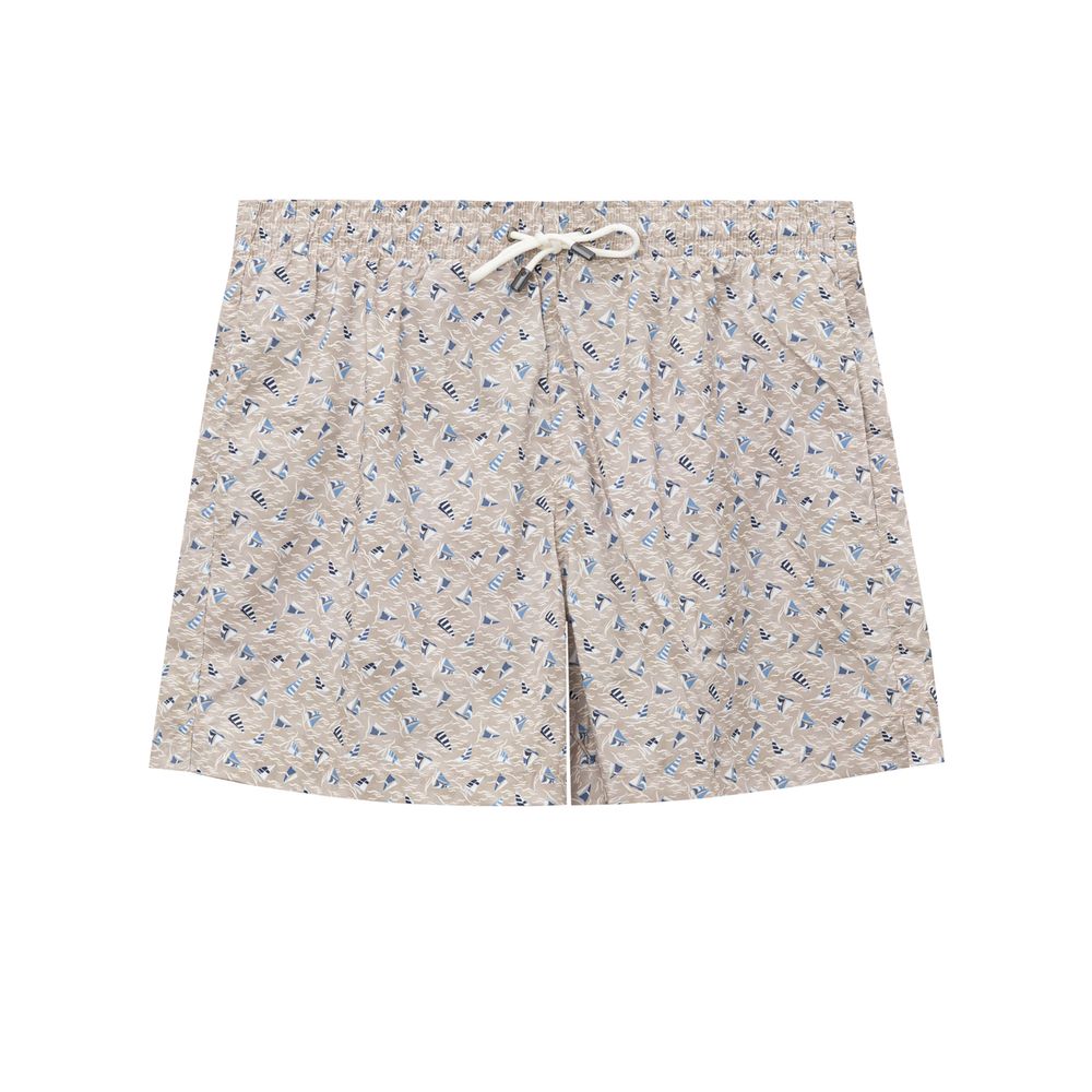Canali - Beige Polyester Swim Short