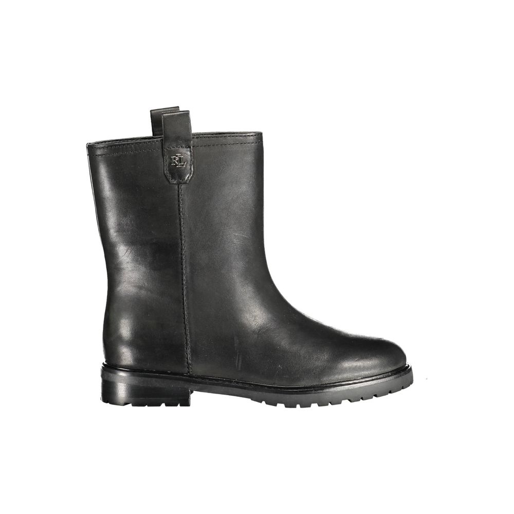 Ralph Lauren - Black Leather Women Boot