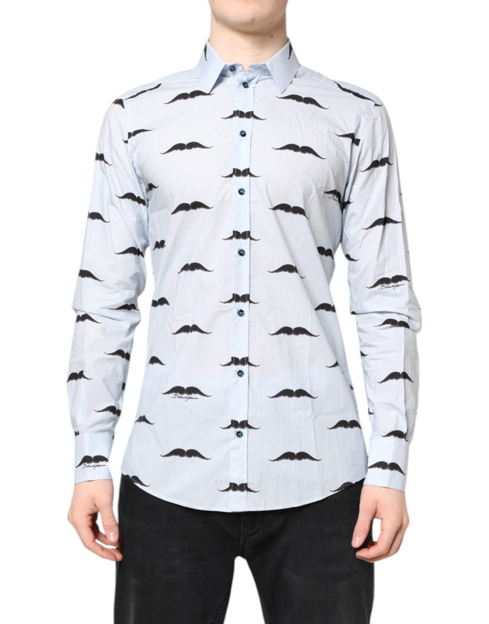 Dolce & Gabbana - Light Blue Cotton MARTINI Formal Dress Shirt
