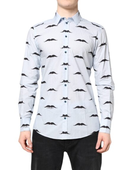 Light Blue Cotton MARTINI Formal Dress Shirt