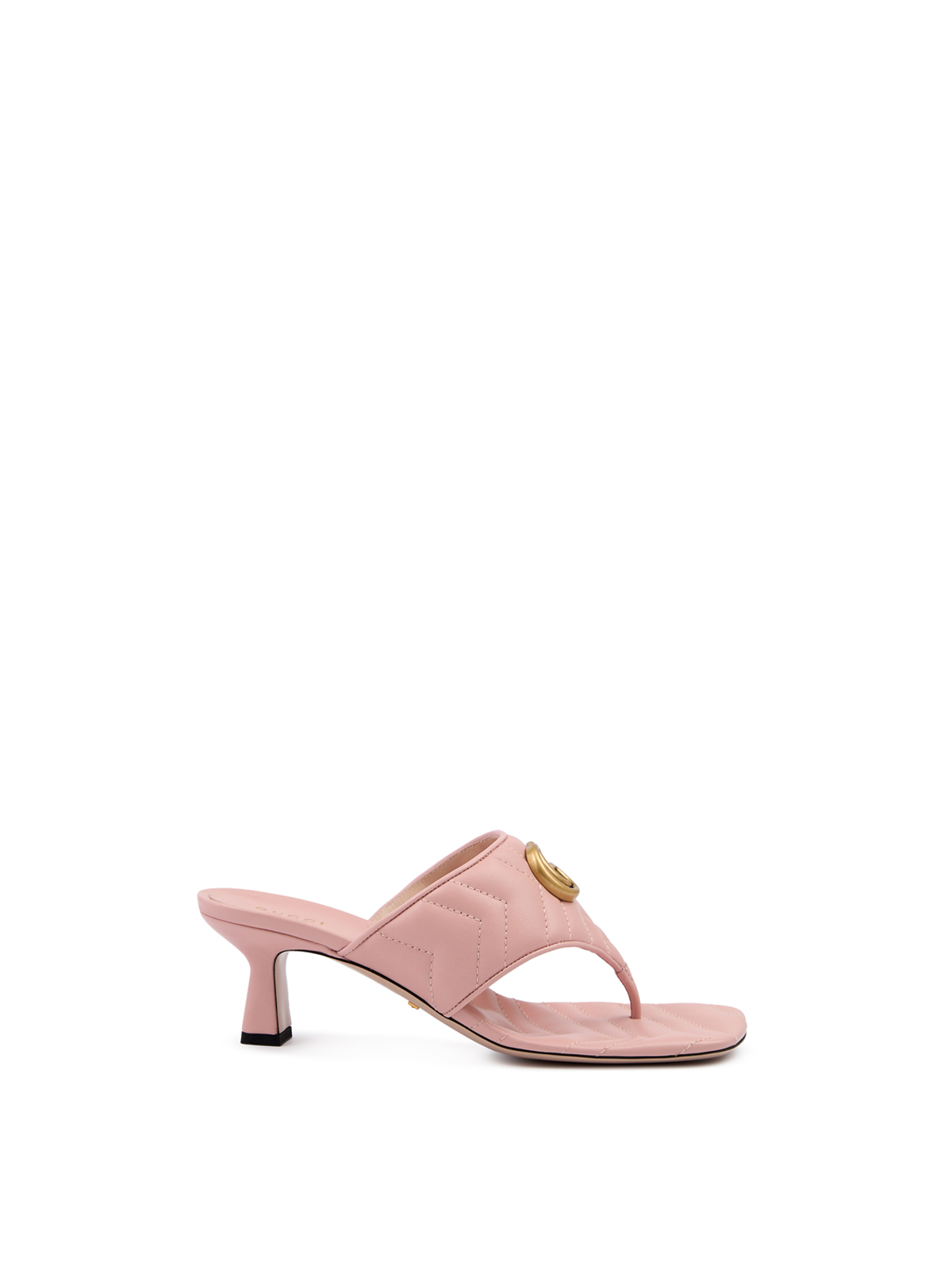 Gucci - Mystic Pink Nappa Charlotte Leather Sandals