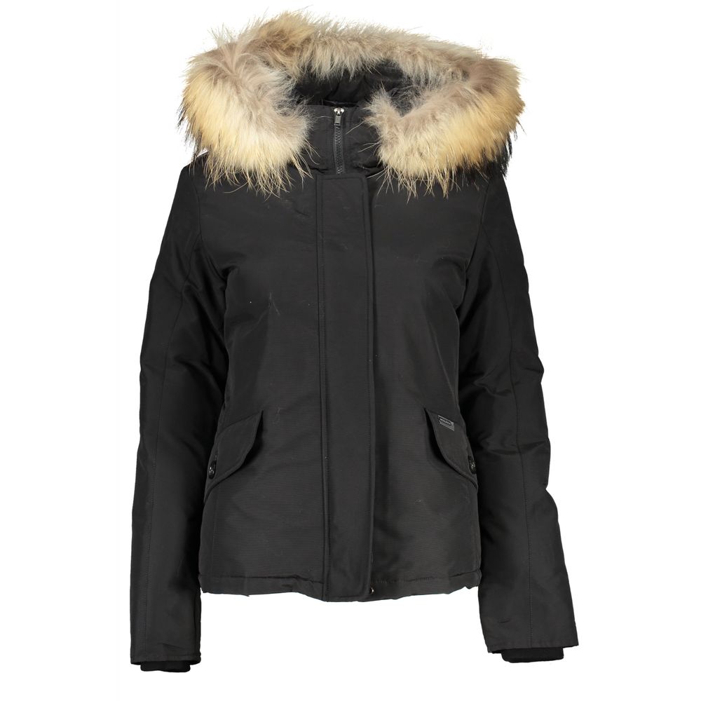 Woolrich - Black Cotton Jackets & Coat