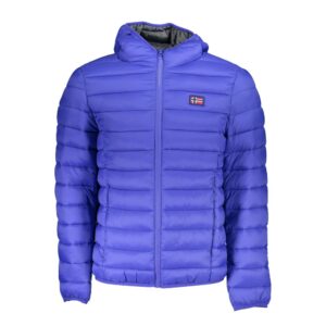 Blue Polyamide Men Jacket