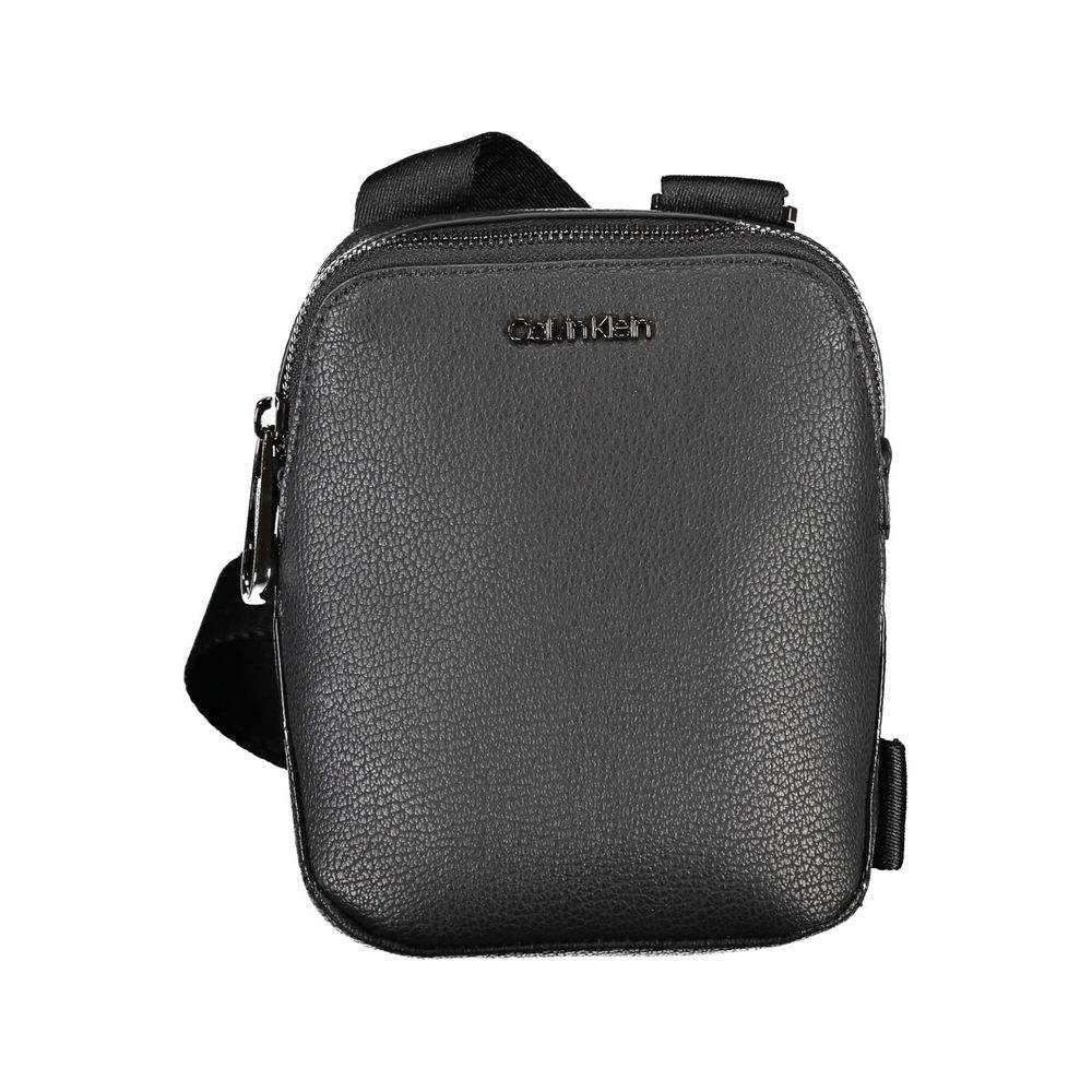 Calvin Klein - Sleek Black Shoulder Bag with Logo Detail
