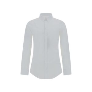 White Elastane Dress Shirt
