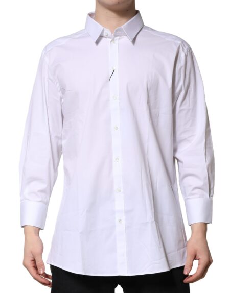White GOLD Long Sleeves Dress Formal Shirt