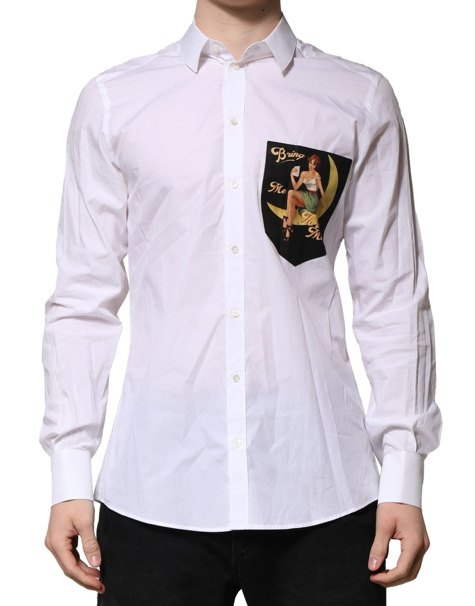 Dolce & Gabbana - White MARTINI Long Sleeves Men Formal Shirt