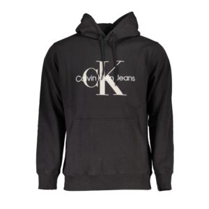 Black Cotton Men Sweatshirt