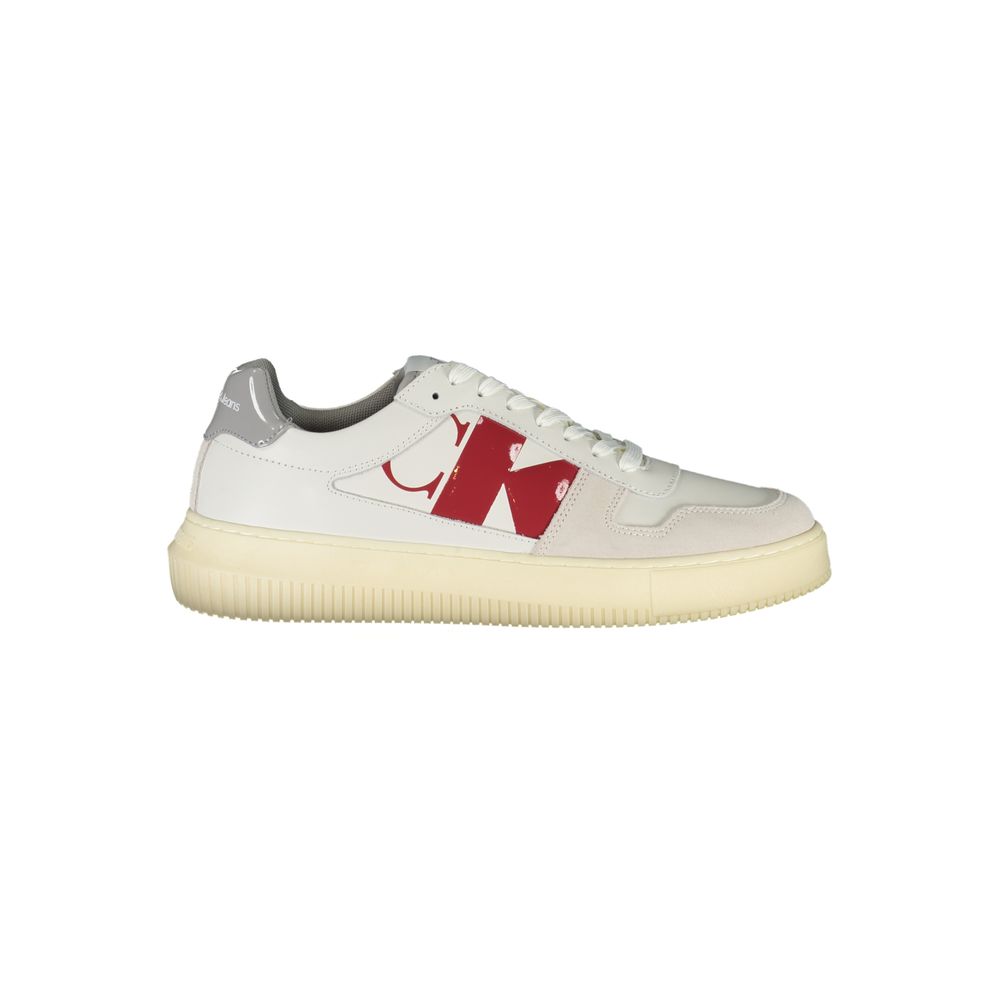 Calvin Klein - Bianco Leather Men Sneaker