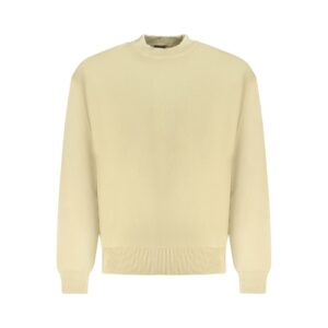 Beige Cotton Men Sweater