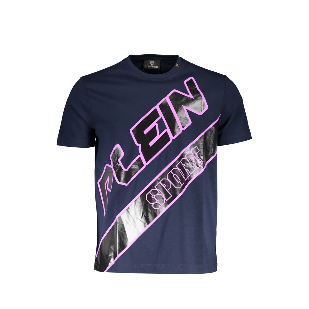 Plein Sport - Blue Cotton Men T-Shirt