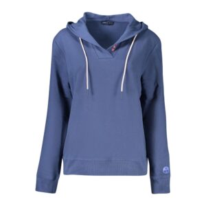 Blue Cotton Women Sweater
