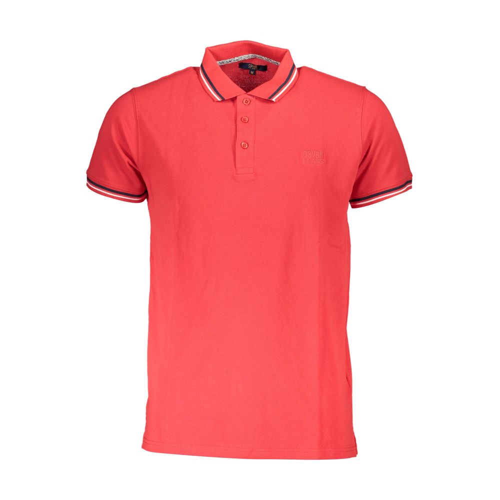 Cavalli Class - Red Cotton Men Polo Shirt