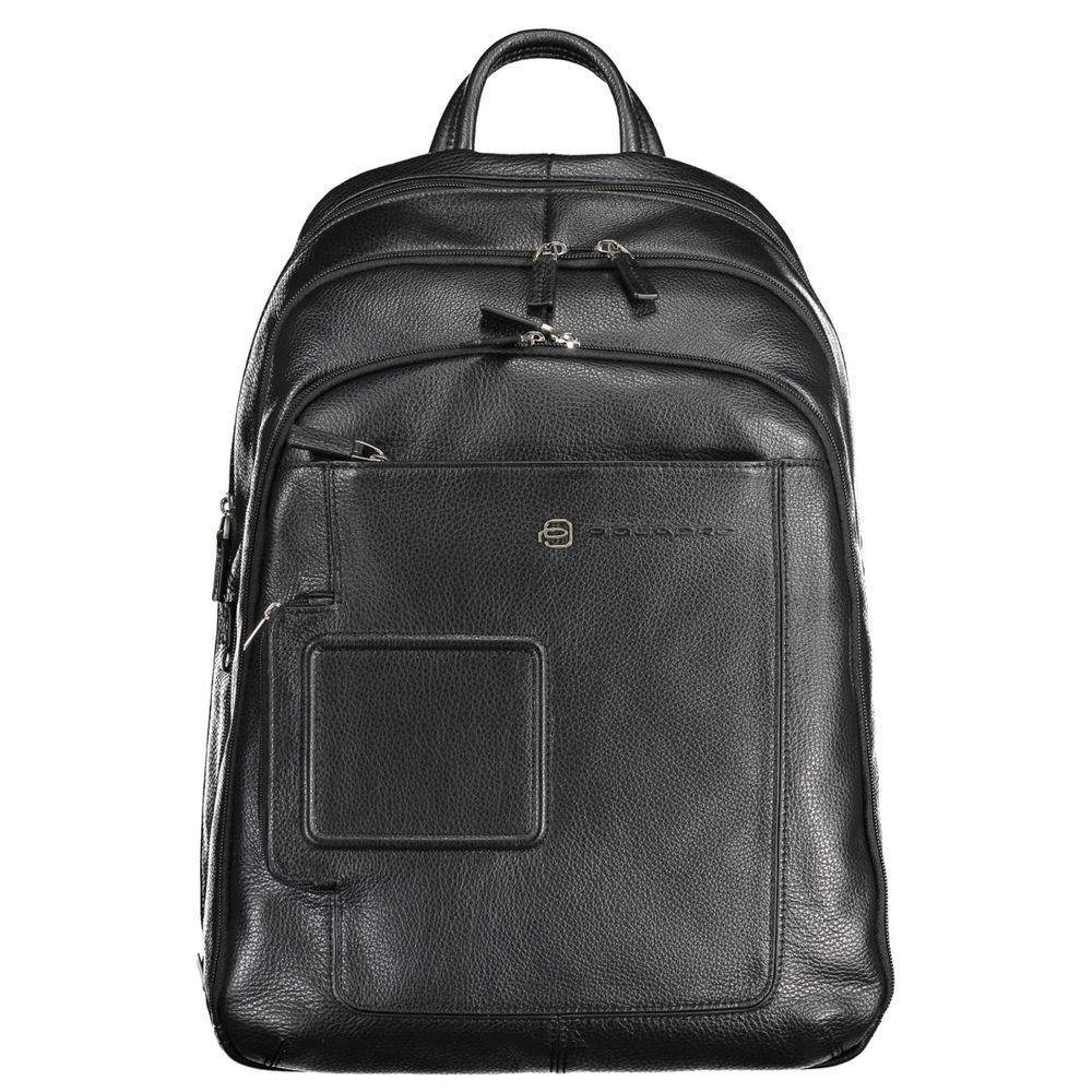 Piquadro - Black Leather Men Backpack