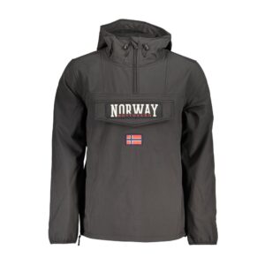 Black Polyester Men Jacket