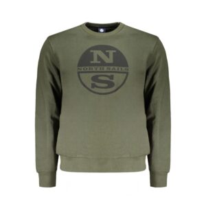Green Cotton Men Sweater