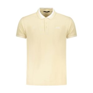 Beige Cotton Men Polo Shirt