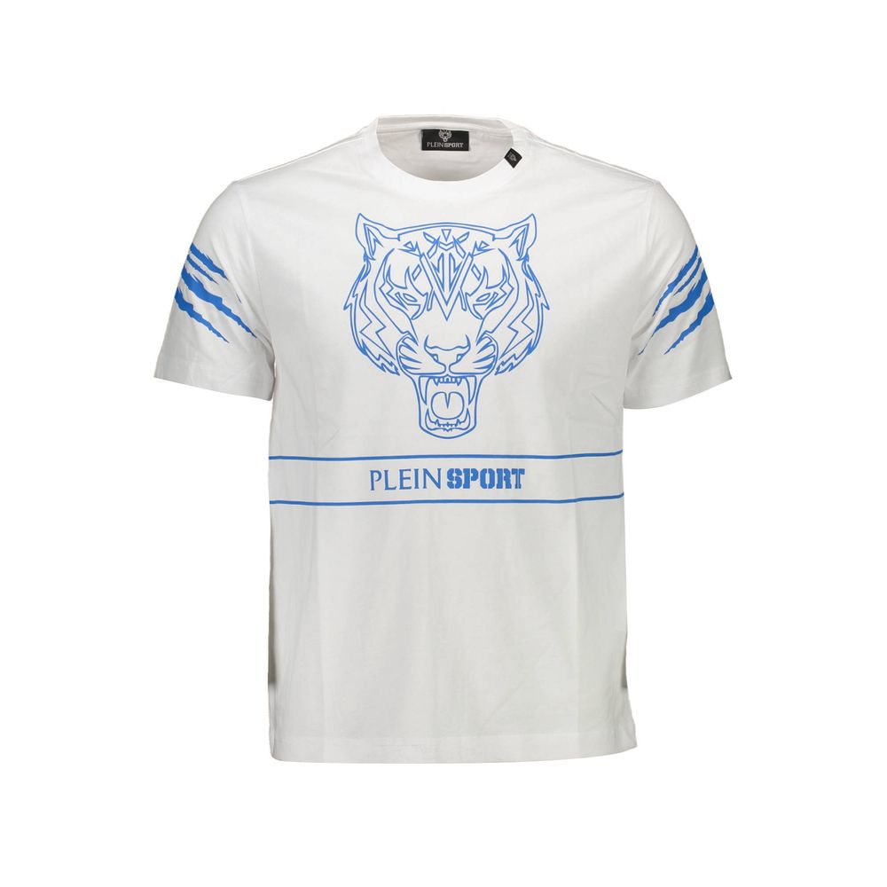 Plein Sport - White Cotton Men T-Shirt