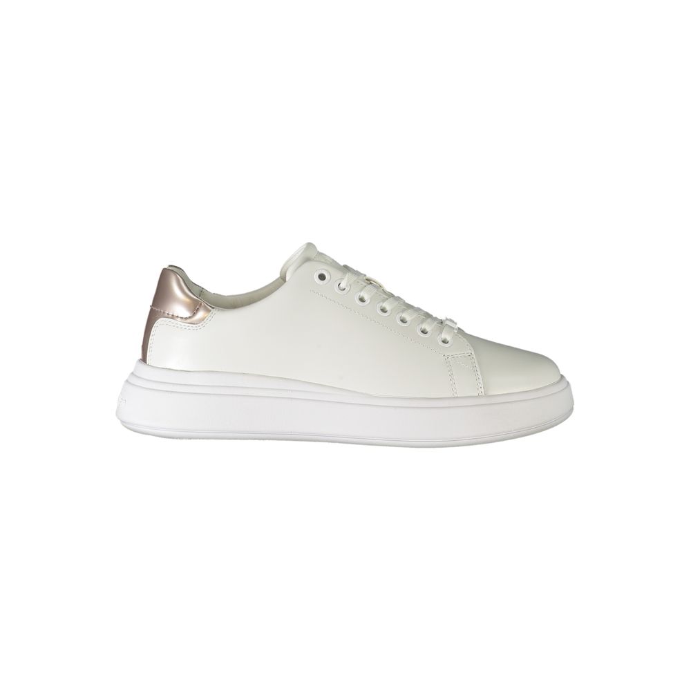 Calvin Klein - White Leather Women Sneaker