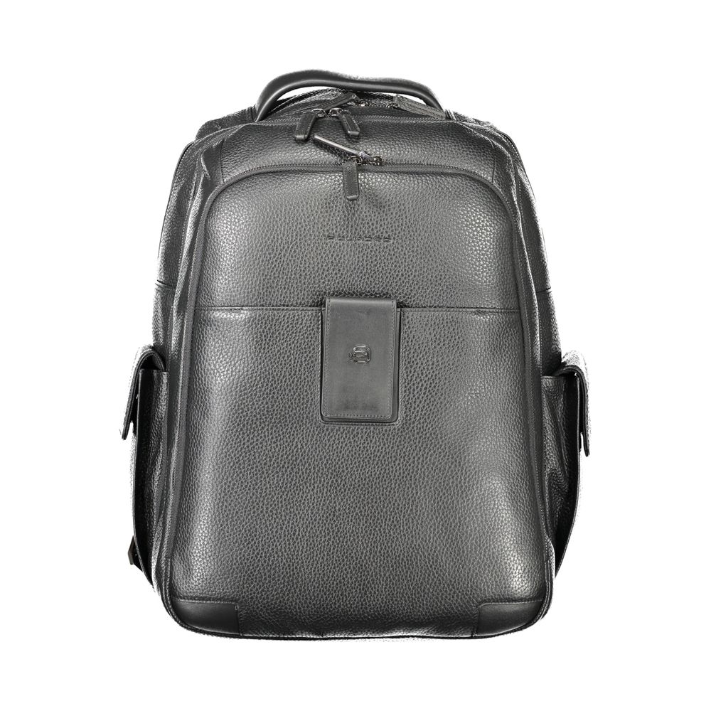 Piquadro - Black Leather Men Backpack
