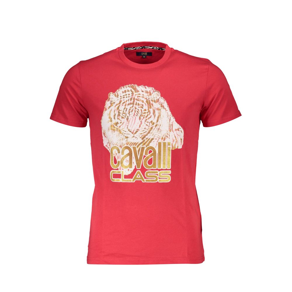 Cavalli Class - Red Cotton Men TShirt