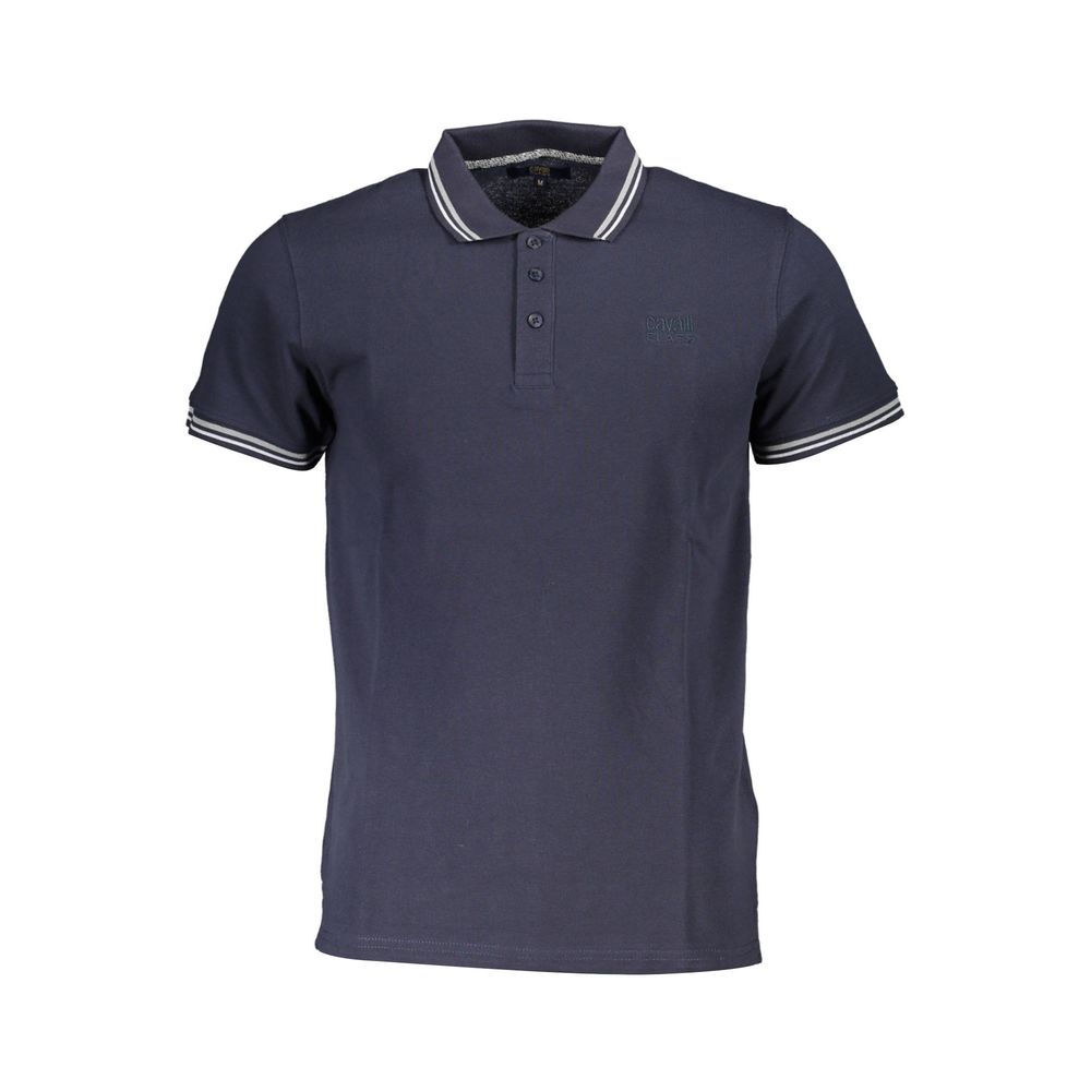 Cavalli Class - Blue Cotton Men Polo Shirt