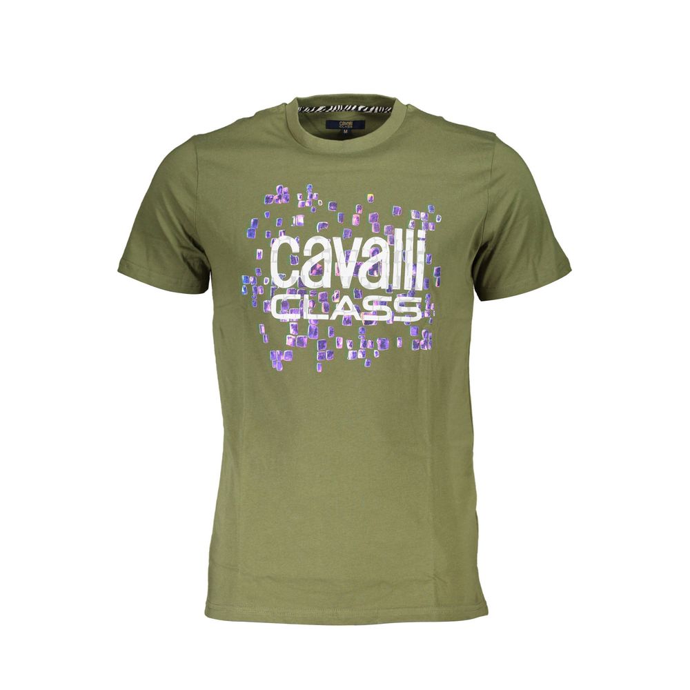 Cavalli Class - Green Cotton Men T-Shirt