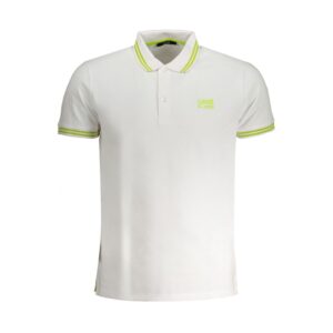 White Cotton Men Polo Shirt