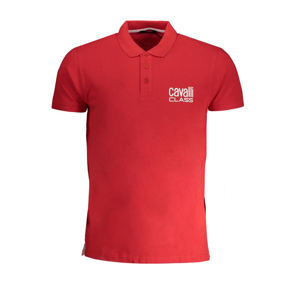 Cavalli Class - Red Cotton Men Polo Shirt