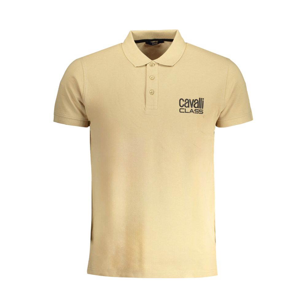 Cavalli Class - Beige Cotton Men Polo
