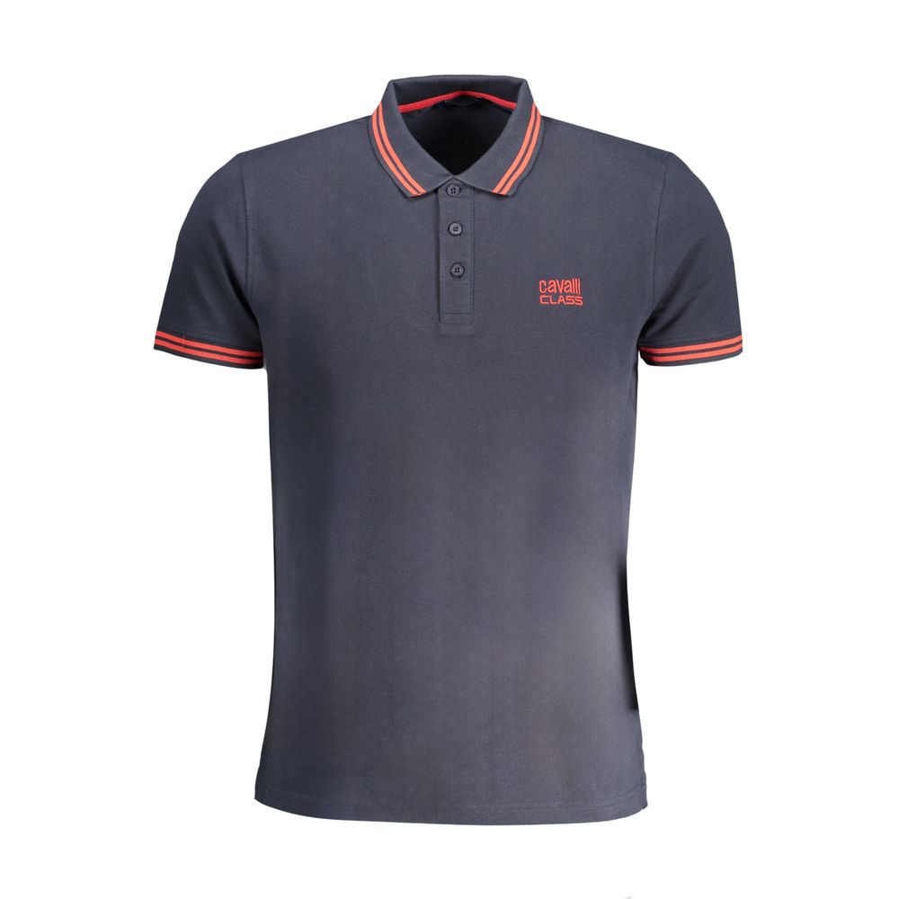Cavalli Class - Blue Cotton Men Polo Shirt