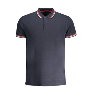 Blue Cotton Men's Polo Shirt