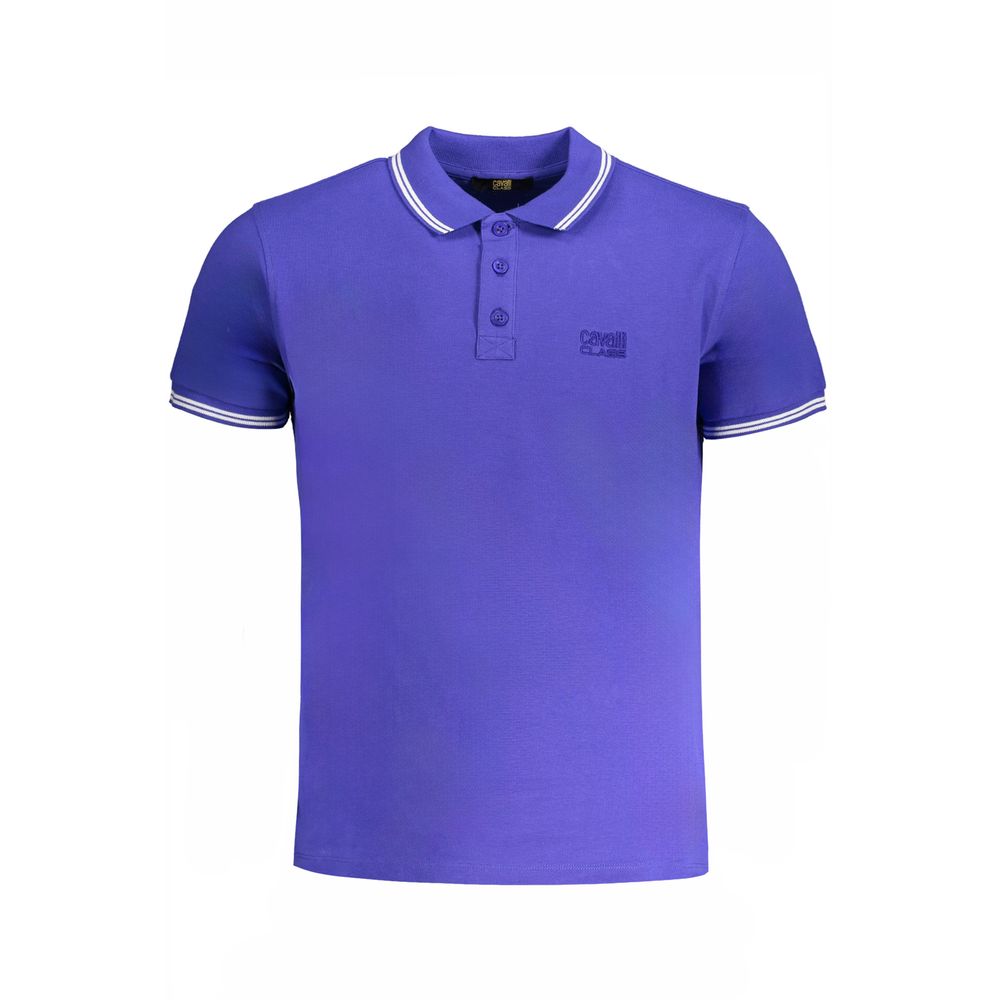 Cavalli Class - Blue Cotton Men Polo Shirt