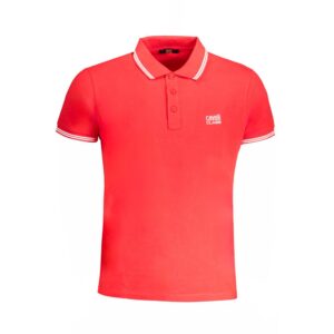Red Cotton Men Polo Shirt