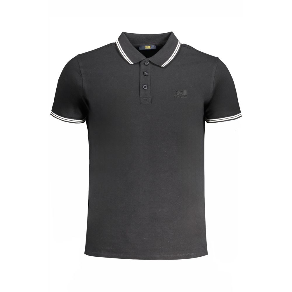 Cavalli Class - Black Cotton Men’s Polo Shirt