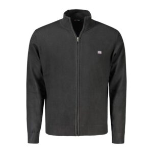 Black Polyamide Men Cardigan