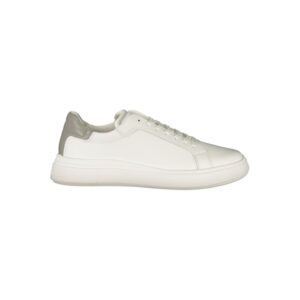 White Polyurethane Men Sneaker