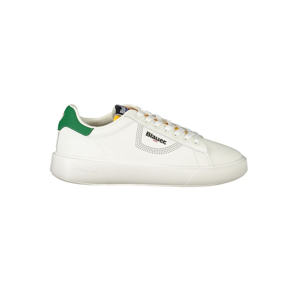 Blauer - White Polyurethane Men Sneaker