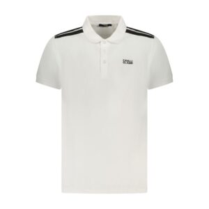 White Cotton Men Polo Shirt