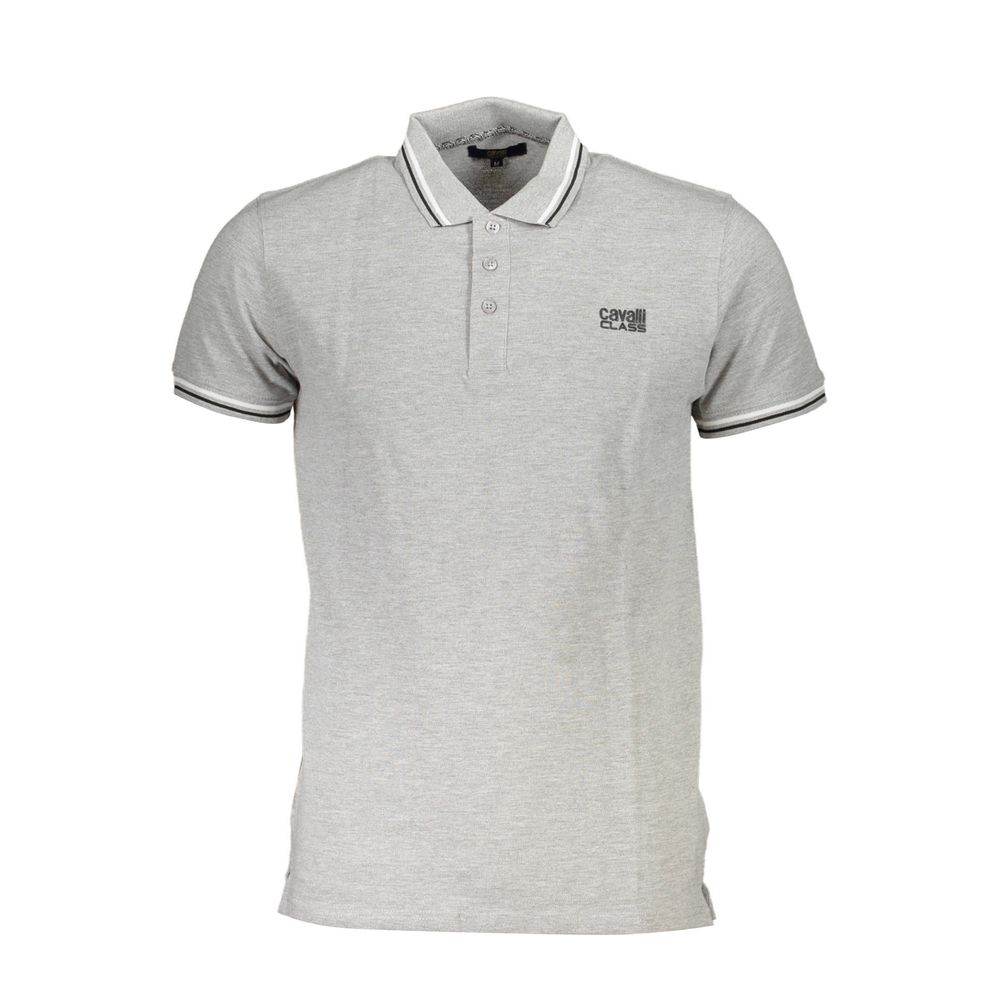Cavalli Class - Brown Cotton Men Polo Shirt