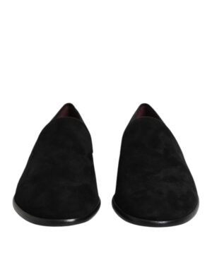 Black Suede Slip On Loafers Formal Shoes