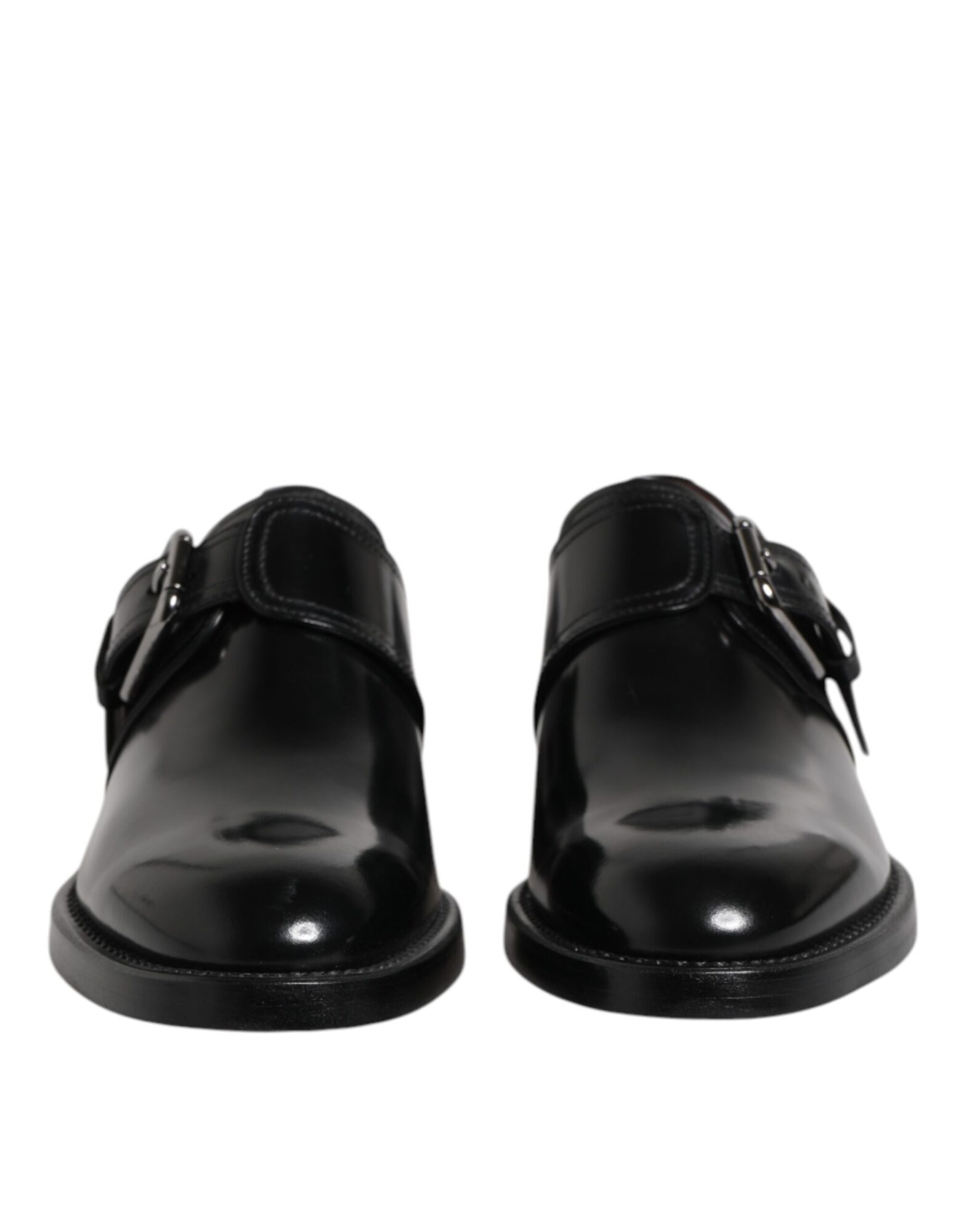 Dolce & Gabbana - Black Leather Monk Strap Derby Formal Shoes