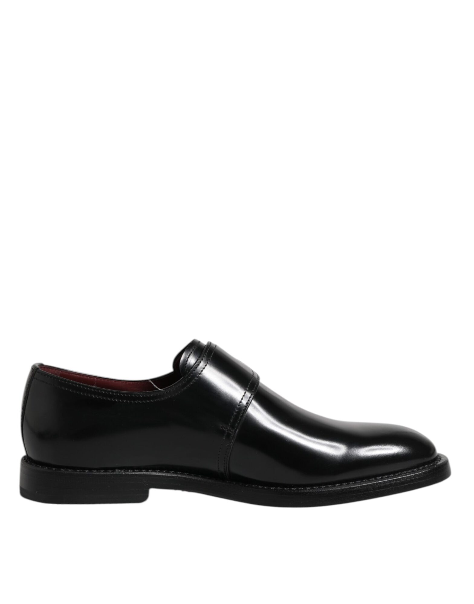 Dolce & Gabbana - Black Leather Monk Strap Derby Formal Shoes