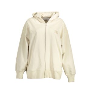 Beige Cotton Women Sweatshirt