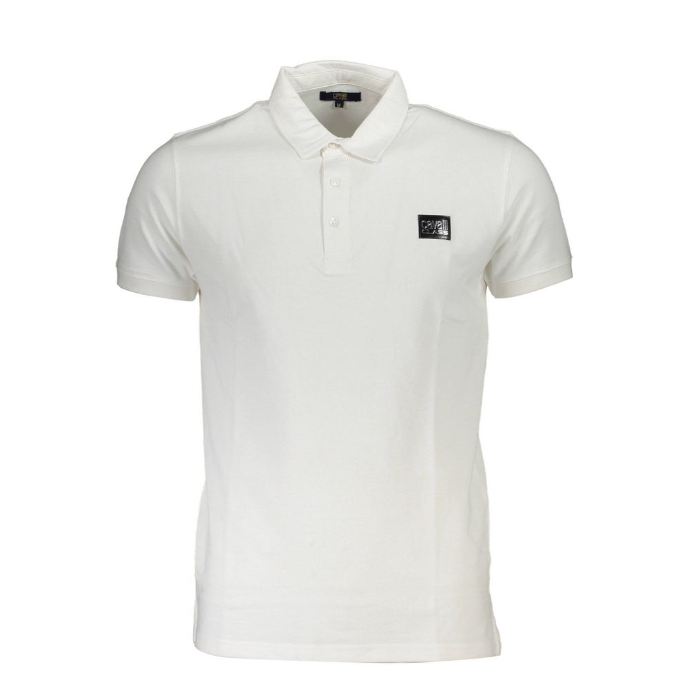 Cavalli Class - White Cotton Polo Shirt