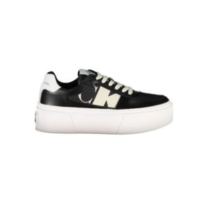 Black Polyester Women Sneaker