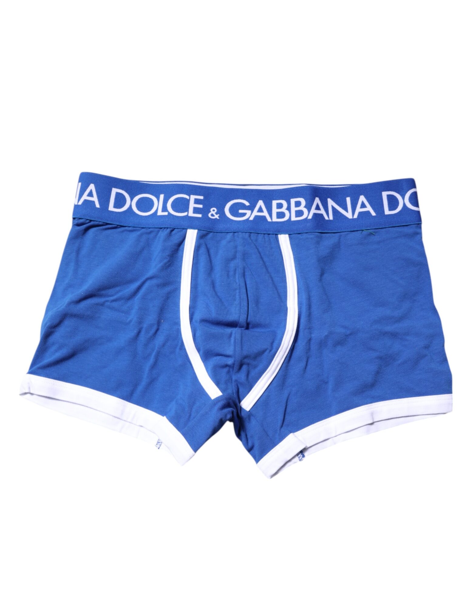 Dolce & Gabbana - Blue Logo Waist Regular Boxer Brief Underwear