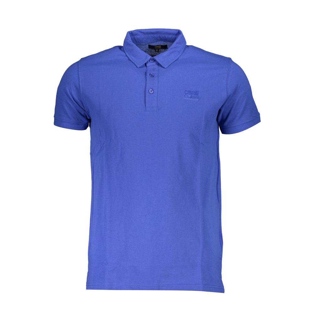 Cavalli Class - Blue Cotton Polo Shirt